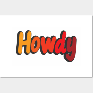 Howdy Colorful Typography Design Posters and Art